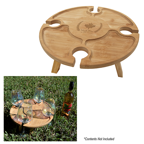 Portable Wine & Cheese Serving Table